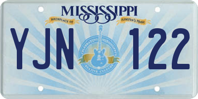 MS license plate YJN122