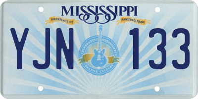 MS license plate YJN133