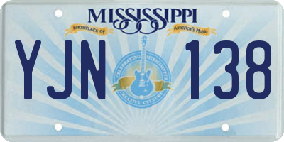 MS license plate YJN138