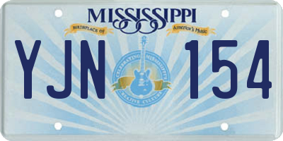 MS license plate YJN154