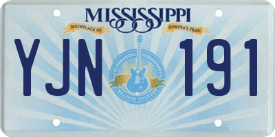 MS license plate YJN191