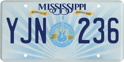 MS license plate YJN236