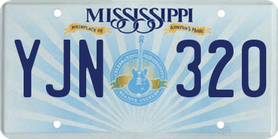 MS license plate YJN320