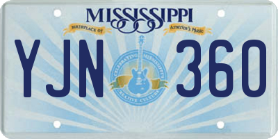 MS license plate YJN360