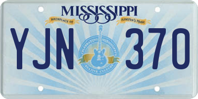 MS license plate YJN370