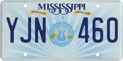 MS license plate YJN460