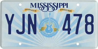 MS license plate YJN478
