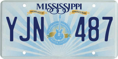 MS license plate YJN487