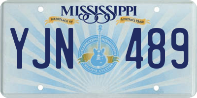 MS license plate YJN489