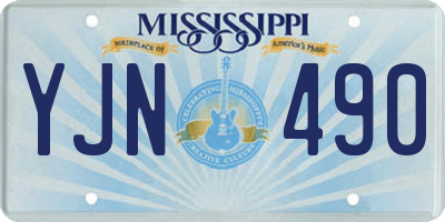 MS license plate YJN490