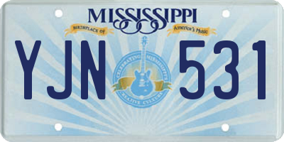 MS license plate YJN531