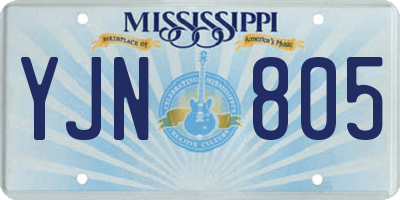 MS license plate YJN805