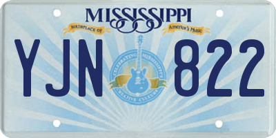 MS license plate YJN822