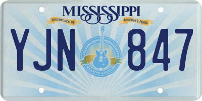 MS license plate YJN847