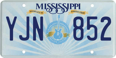 MS license plate YJN852