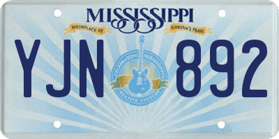 MS license plate YJN892