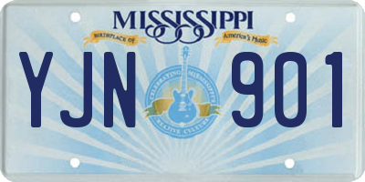 MS license plate YJN901