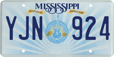 MS license plate YJN924