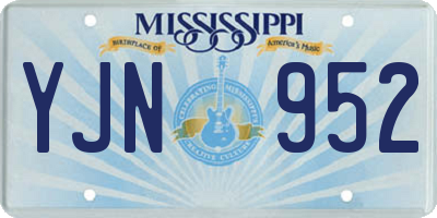 MS license plate YJN952