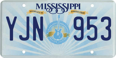 MS license plate YJN953