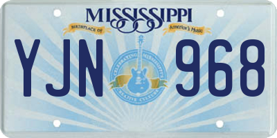 MS license plate YJN968
