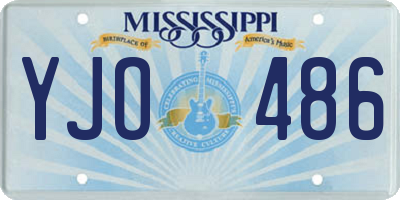 MS license plate YJO486