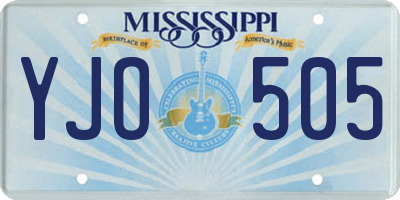 MS license plate YJO505