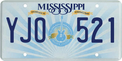 MS license plate YJO521