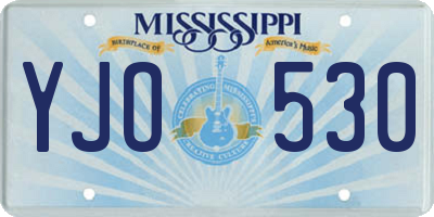 MS license plate YJO530