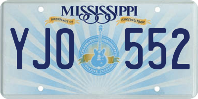 MS license plate YJO552