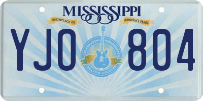 MS license plate YJO804