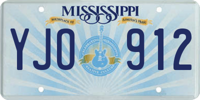 MS license plate YJO912