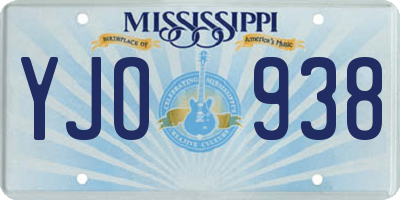 MS license plate YJO938