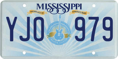 MS license plate YJO979