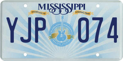 MS license plate YJP074