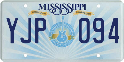 MS license plate YJP094