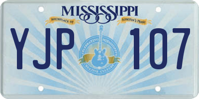 MS license plate YJP107