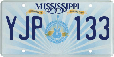 MS license plate YJP133
