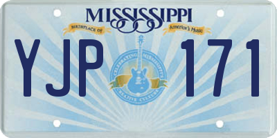 MS license plate YJP171