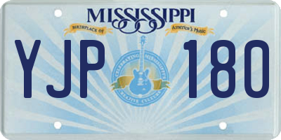 MS license plate YJP180