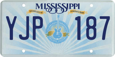 MS license plate YJP187