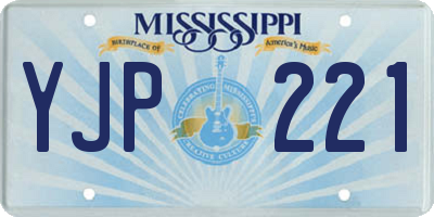 MS license plate YJP221