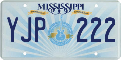 MS license plate YJP222
