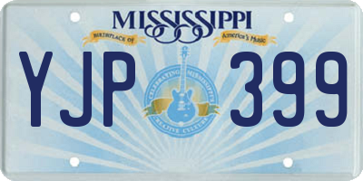 MS license plate YJP399