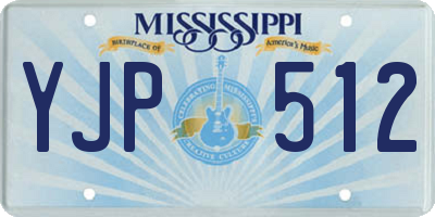 MS license plate YJP512