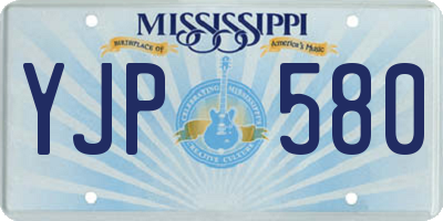 MS license plate YJP580