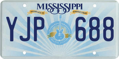 MS license plate YJP688