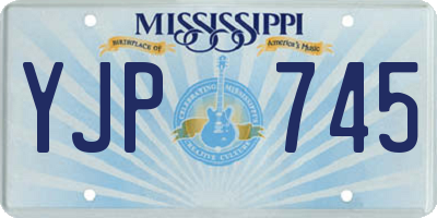 MS license plate YJP745