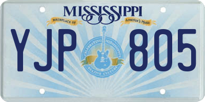 MS license plate YJP805