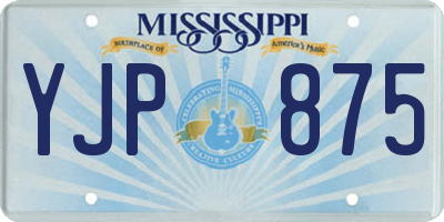MS license plate YJP875